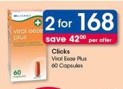 Clicks Viral Eeze Plus 60 Capsules-For 2