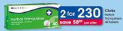 Clicks Herbal Tranquiliser 40 Tablets-For 2