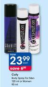 Coty Body Spray For Men 120ml Or Women 90ml-Each