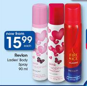 Revlon Ladies Body Spray-90ml Each