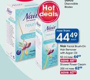 Nair Facial Brush On Hair Removal With Argan Oil-50ml Each