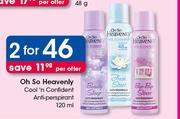 Oh So Heavenly Cool'n Confident Anti Perspirant-2x120ml Per Offer