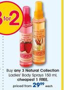 Natural Collection Ladies Body Sprays-150ml Each