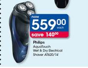 Philips AquaTouch Wet & Dry Electrical Shaver-Each