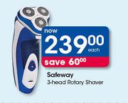 Safeway 3 Head Rotary Shaver-Each 