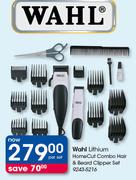 Wahl Lithium Home Cut Combo Hair & Beard Clipper Set-Per Set