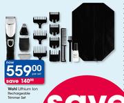 Wahl Lithium Ion Rechargeable Trimmer Set-Per Set