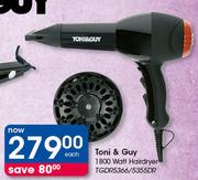 Tony & Guy 1800 Watt Hairdryer TGDR5366/5355DR