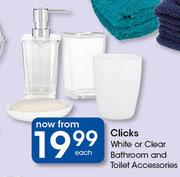 Clicks White Or Clear Bathroom And Toilet Accessories-Each