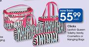 Clicks Lipstick Queen Toiletry, Vanity, Cosmetics Or Hanging Bags-Each