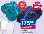 Clicks 6 Piece Towel Set-Per Set