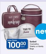 Sorbet Cosmetics, Toiletry Or Vanity Bags-Each