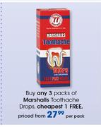 Marshalls Toothache Drops-Per Pack