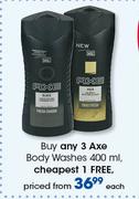 Axe Body Washes-400ml Each