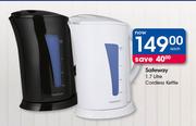 Safeway 1.7Ltr Cordless Kettle-Each