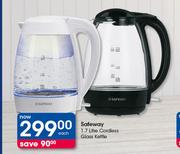 Safeway 1.7Ltr Cordless Glass Kettle-Each