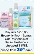Oh So Heavenly Room Sprays, Car Fresheners Or Gel Air Fresheners-Each