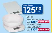 Clicks Electronic Kitchen Scale With Bowl-Each