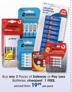 Safeway Or Pay Less Batteries-Per Pack