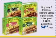 Nature Valley 6 Pack Bars-Each
