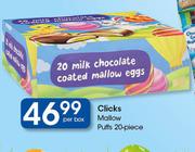 Clicks Mallow Puffs 20 Piece-Per Box