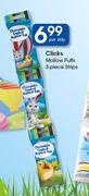 Clicks Mallow Puffs 3 Piece Strips-Per Strip