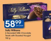 Sally Willams 6 Decadant Milk Chocolate Treats With Roasted Nougat-102g Per Pack