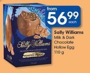 Sally Willams Milk & Dark Chocolate Hollow Egg-110g Each
