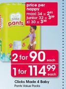 Clicks Made 4 Baby Pants Value Packs-Each