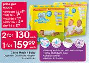 Clicks Made 4 Baby Dry Protect Disposable Nappies Jumbo Pack-Each