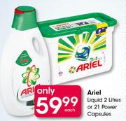 Ariel Liquid 2 Litres Or 21 Power Capsules-Each