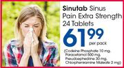 Sinutab Sinus Pain Extra Strength 24 Tablets-Per Pack