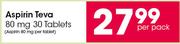 Aspirin Teva 80mg-30 Tablets Per Pack