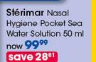 Sterimar Nasal Hygiene Pocket Sea Water Solution-50ml Each