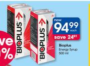 Bioplus Energy Syrup-500ml Each