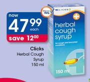 Clicks Herbal Cough Syrup-150ml Each