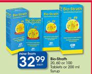 Bio Strath 20, 60 Or 100 Tablets Or 200ml Syrup-Each