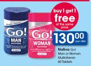 Nativa Go! Man Or Women Multivitamin Tablets-60's 