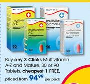 Clicks Multivitamin A-Z And Mature Tablets-30's/90's Per Pack