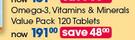 Brain Child Omega 3 Vitamins & Minerals Value Pack 120 Tablets-Per Pack