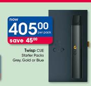 Twisp Cue Starter Packs Grey, Gold Or Blue-Per Pack