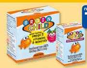 Brain Child Omega 3 Vitamins & Minerals Value Pack 120 Tablets-Per Pack