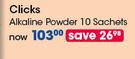 Clicks Alkaline Powder 10 Sachets