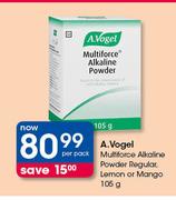 A.Vogel Multiforce Alkaline Powder Regular, Lemon Or Mango-105g Per Pack