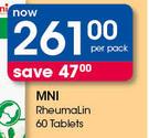 MNI Reheumalin 60 Tablets-Per pack