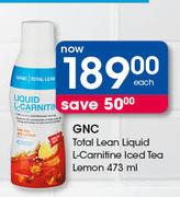 GNC Total Lean Liquid L-Carnitine Iced Tea Lemon-473ml Each