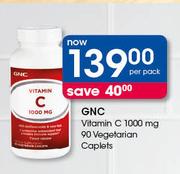 GNC Vitamin C 100mg-90 Vegetarian Caplets-Per Pack