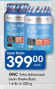 GNC Total Advanced Lean Shake Burn-1.6lb Or 220g Each