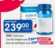 GNC Total Lean CLA-90 Softgels Per Pack