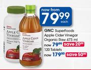 GNC Superfoods Apple Cider Vinegar Organic Raw-473ml Each